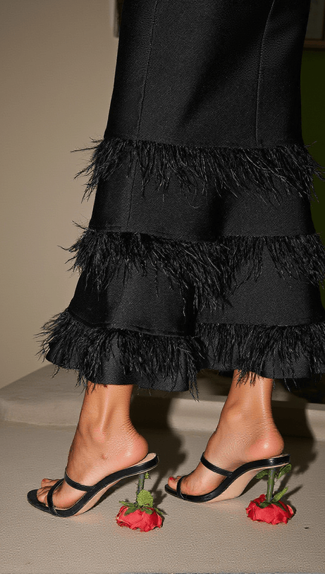 BERGENIA ROSE HEELS IN BLACK