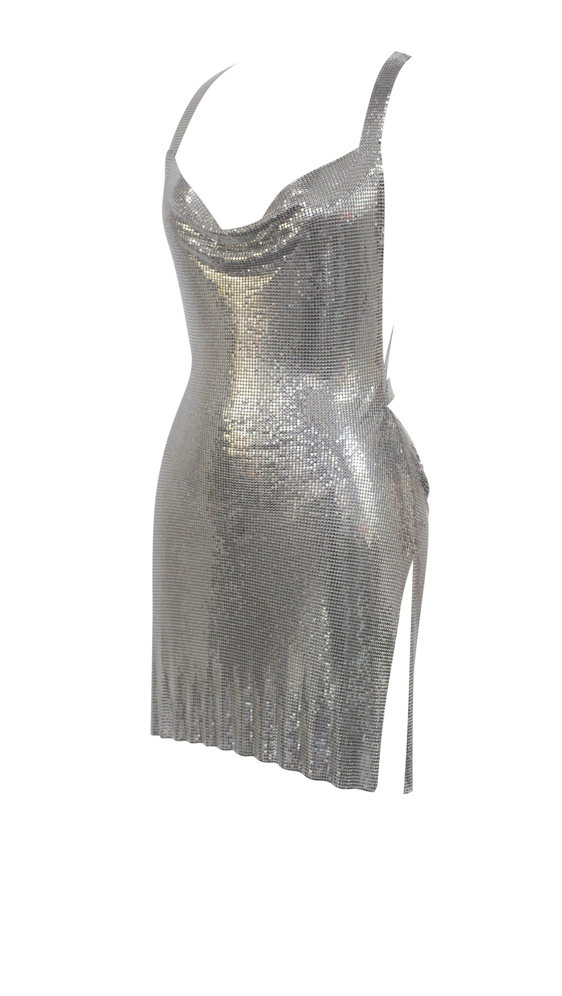 SERENITY SILVER COPPER MESH DRESS