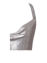 SERENITY SILVER COPPER MESH DRESS