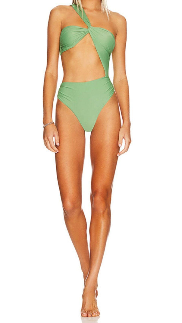 AIIZIE OBLIQUE CUTOUT ONE PIECE BIKINI - product image