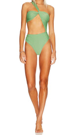 OBLIQUE CUTOUT ONE PIECE BIKINI