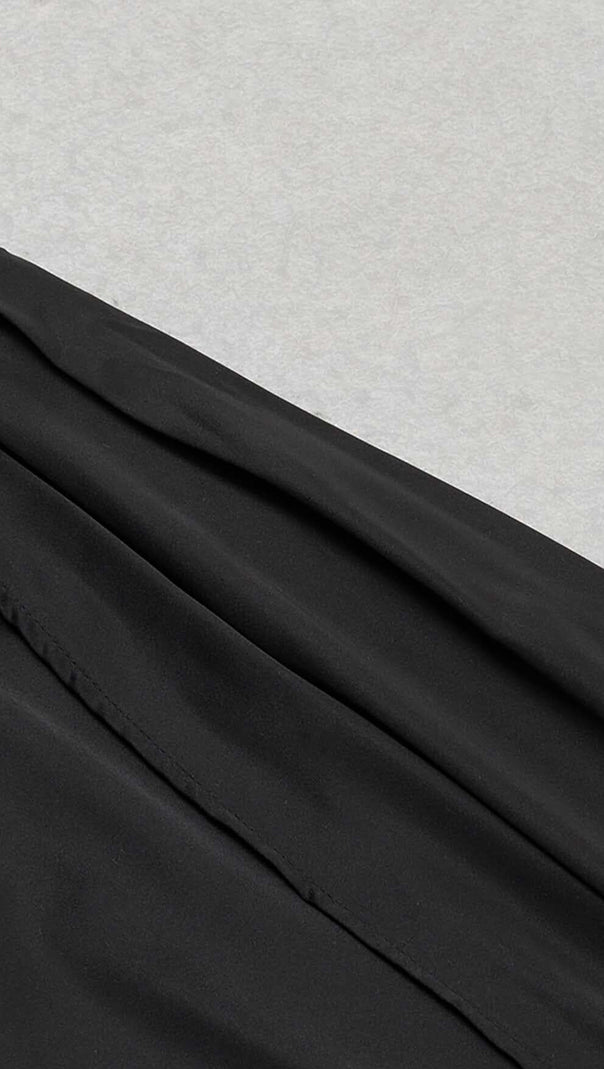 AIIZIE SLEEVELESS BANDAGE MIDI DRESS IN BLACK - product image