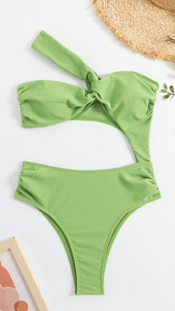 AIIZIE OBLIQUE CUTOUT ONE PIECE BIKINI - product image