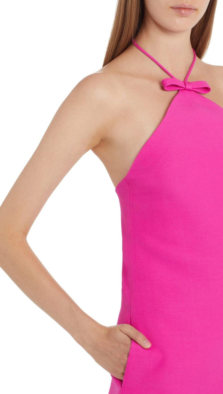 ÄRMELLOSES HALTER-MINIKLEID IN ROT