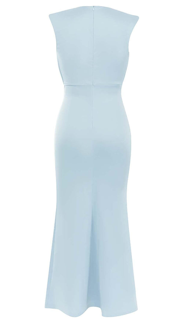 AIIZIE SLEEVELESS THIGH SLIT DRESS IN LIGHT BLUE - product image