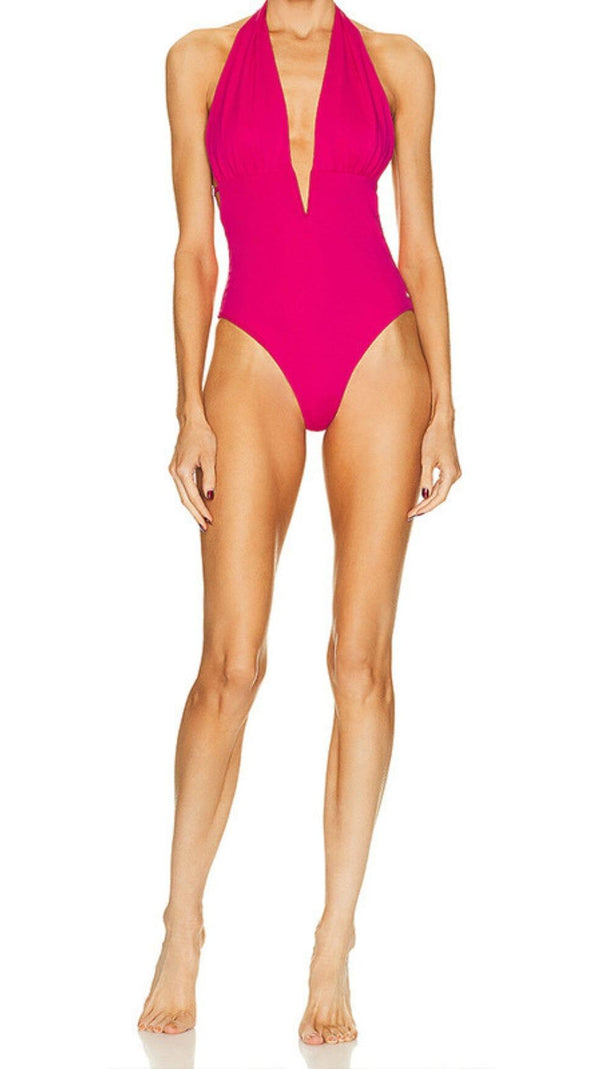 AIIZIE SOLID ONE PIECE BIKINI SWIMSUIT - product image