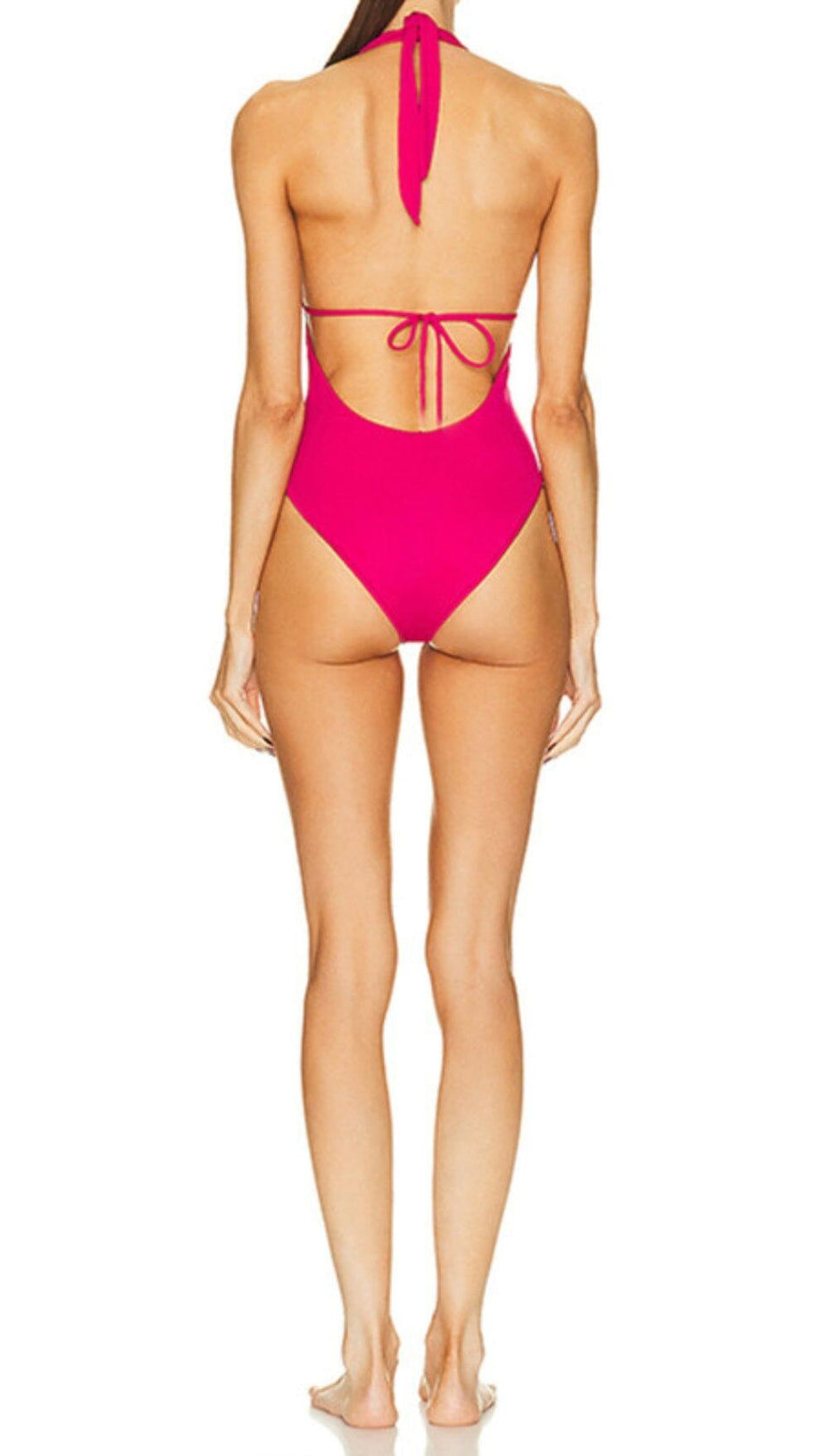 SOLID ONE PIECE BIKINI SWIMSUIT