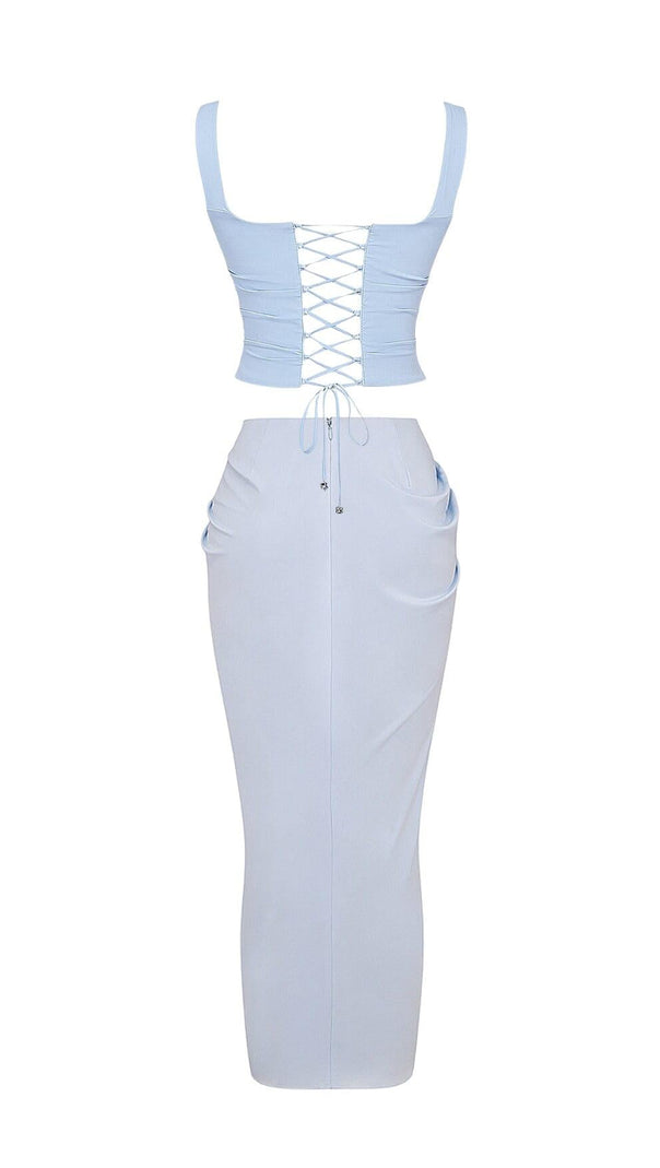 AIIZIE SOFT BLUE CORSET TWO PIECES SUIT - product image