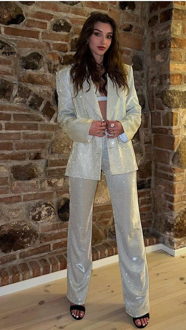 AIIZIE SPARKLE BLAZER THREE PIECE SET - product image