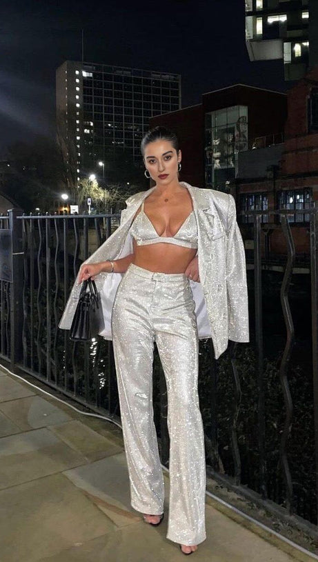 SPARKLE BLAZER THREE PIECE SET