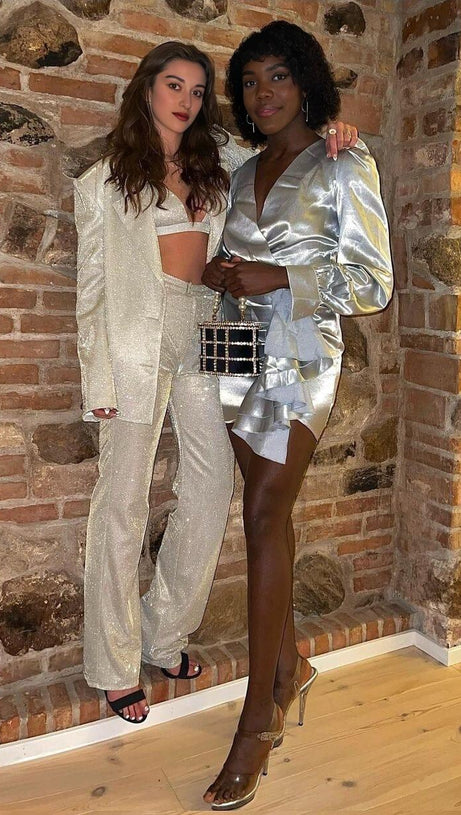 SPARKLE BLAZER THREE PIECE SET