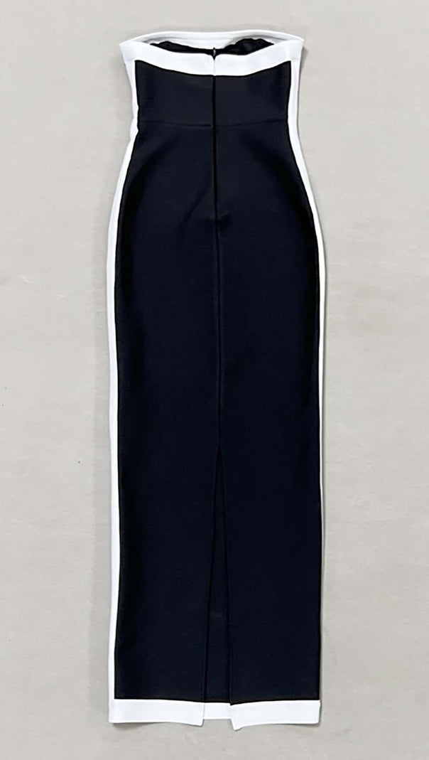 AIIZIE STRAPLESS SLIT MAXI BANDAGE DRESS - product image