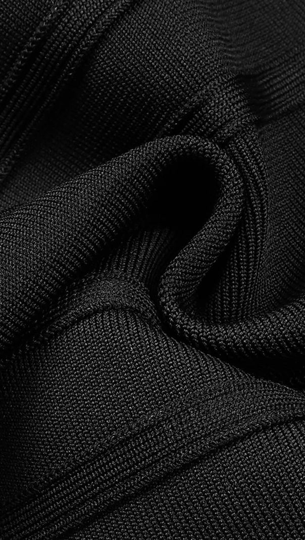 AIIZIE STRAPPY BANDAGE MIDI DRESS IN BLACK - product image