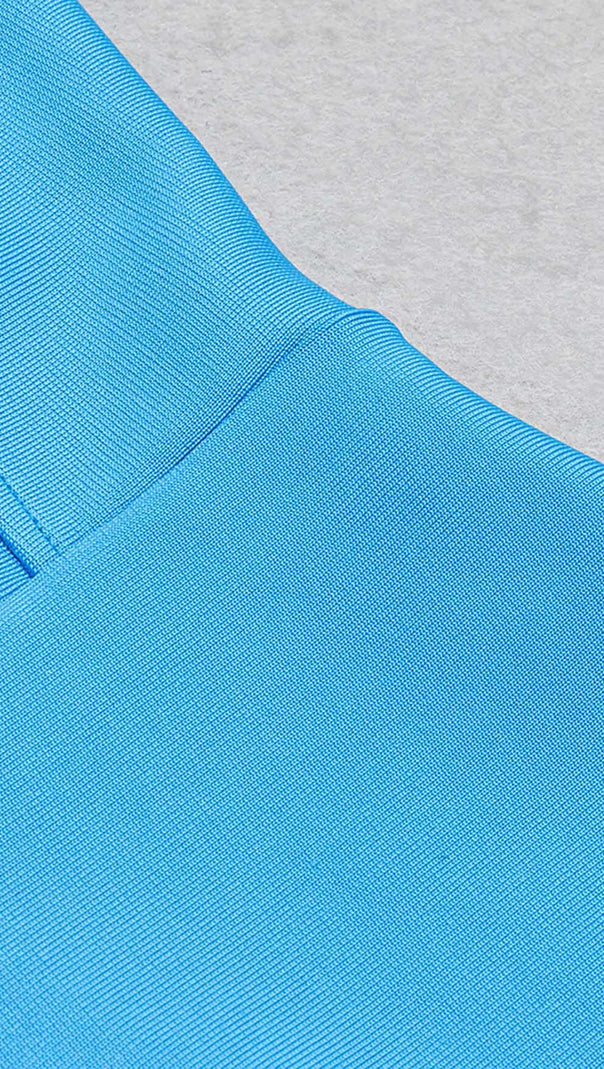 AIIZIE STRAPPY CORSET MIDI DRESS IN SPARKLING OCEAN - product image