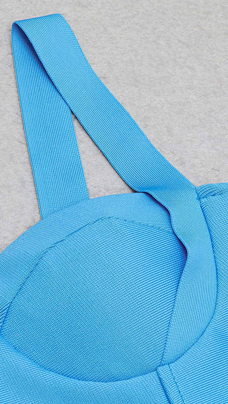 STRAPPY CORSET MIDI DRESS IN SPARKLING OCEAN