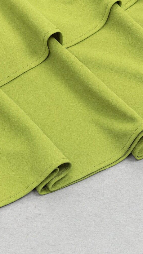 STRAPPY FISHTAIL MAXI DRESS IN GREEN