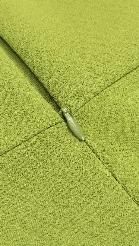 STRAPPY FISHTAIL MAXI DRESS IN GREEN