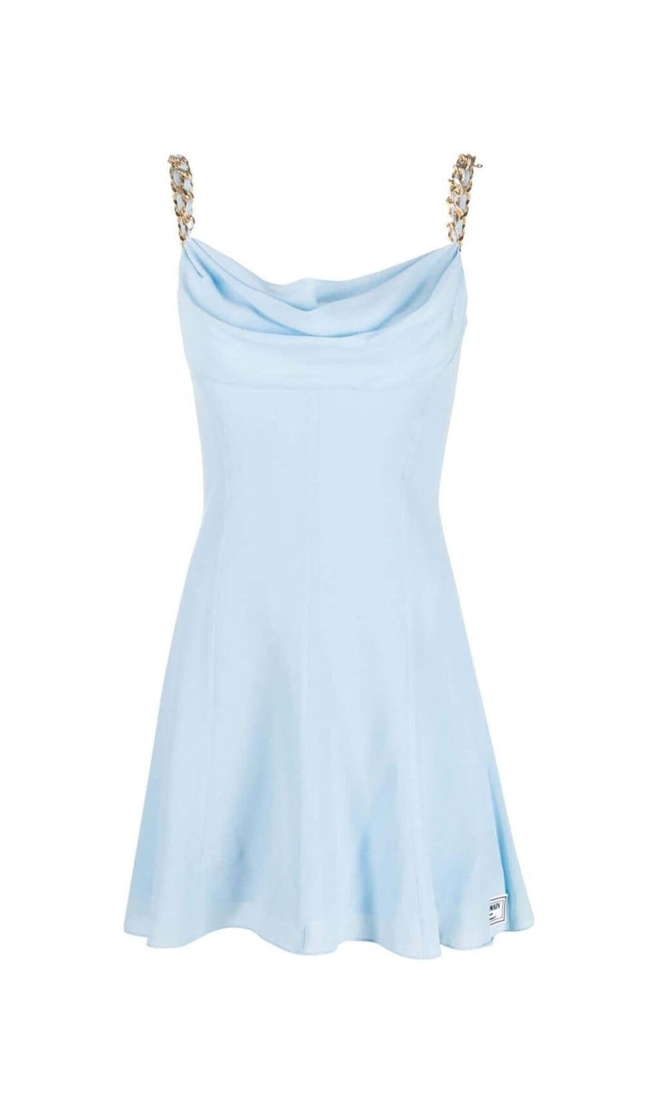 MINI ABITO SVASATO CON SPALLINE BLU