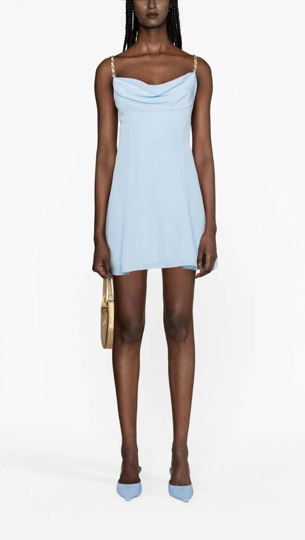AIIZIE STRAPPY FLARED MINI DRESS IN BLUE - product image
