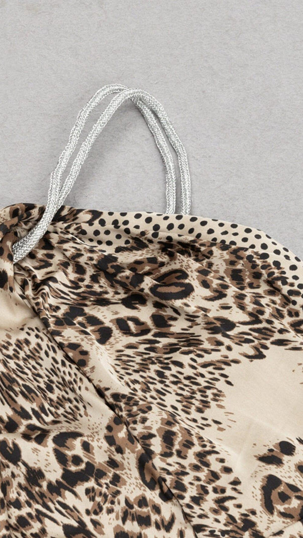 AIIZIE STRAPPY LEOPARD PRINT JUMPSUIT IN BROWN - product image