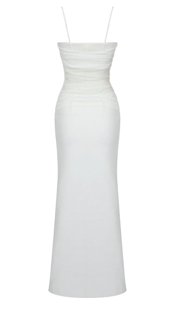 AIIZIE STRAPPY MESH MAXI DRESS IN WHITE - product image