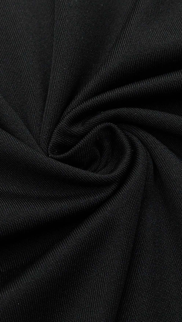 AIIZIE STRAPPY MESH MIDI DRESS IN BLACK - product image