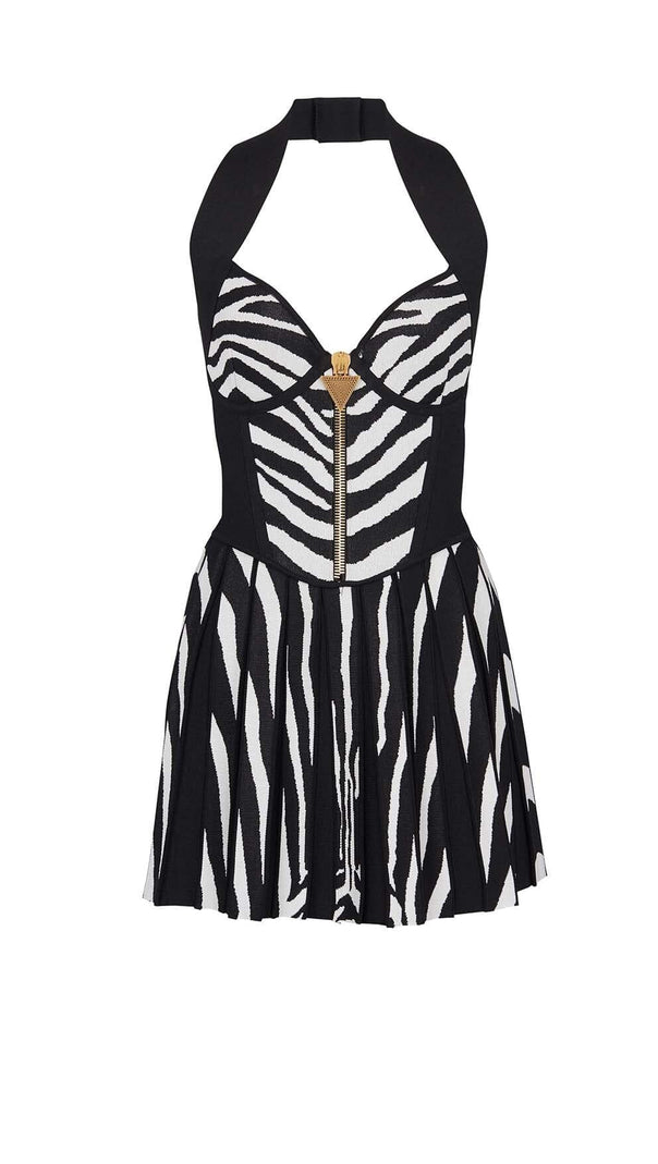 AIIZIE STRIPE STRAPPY MINI DRESS IN BLACK - product image