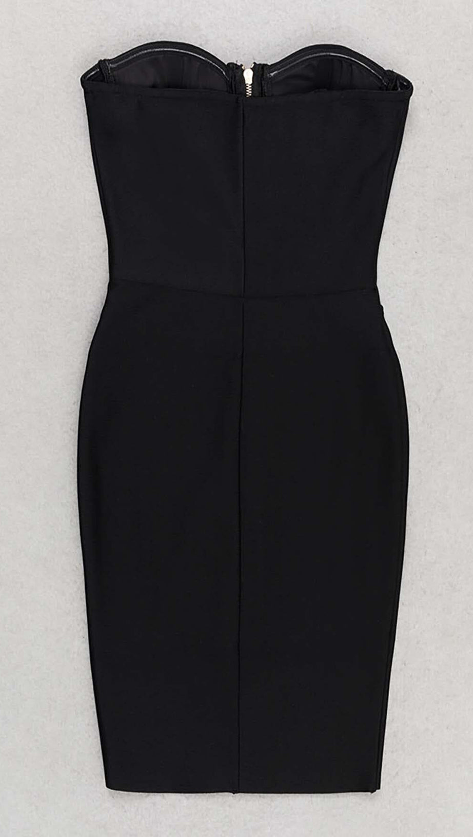 TASSEL HALTER BANDAGE MIDI DRESS IN BALCK