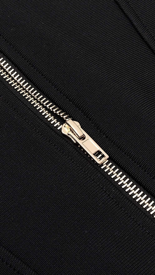 ABITO MIDI CON BENDAGGIO E NAPPA NERO