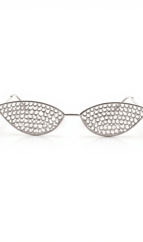 Katy Crystal Cat Eye Frame Glasses