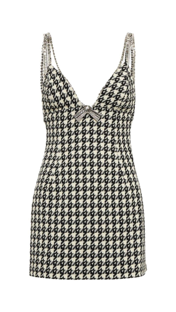 AIIZIE V-NECK STRAPPY MINI DRESS IN WHITE - product image