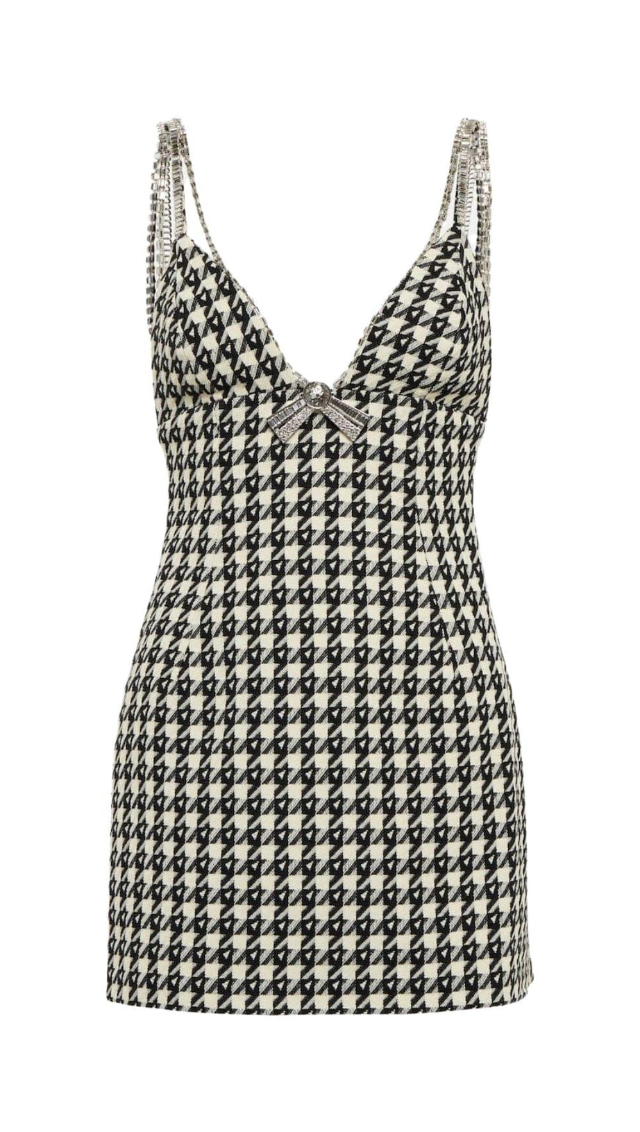 V-AUSSCHNITT-MINIKLEID IN WEISS