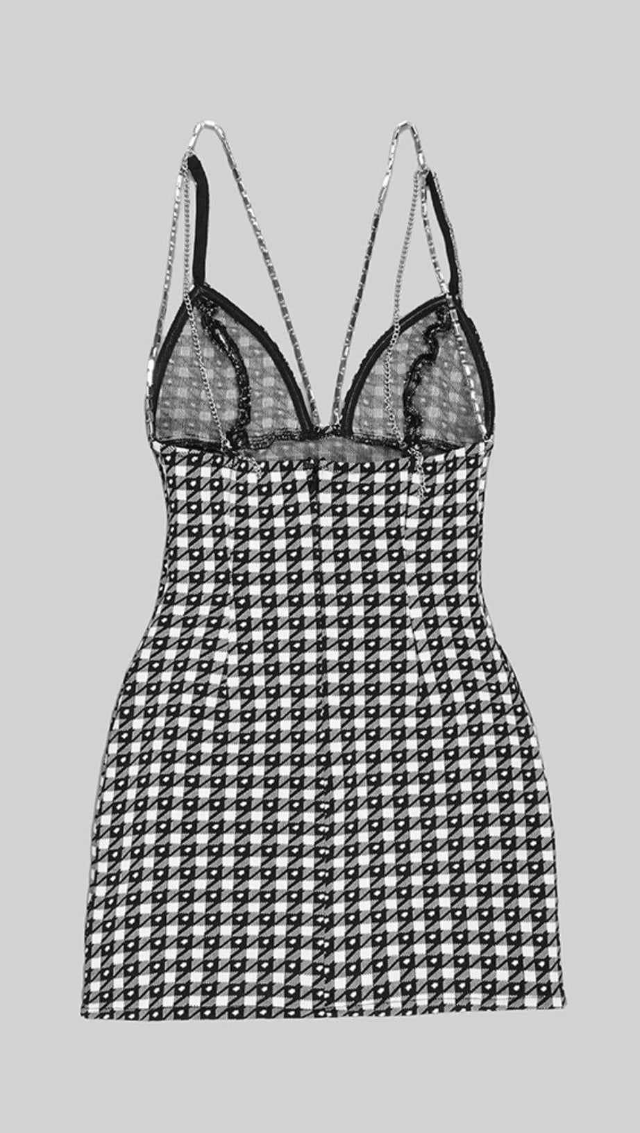 V-NECK STRAPPY MINI DRESS IN WHITE