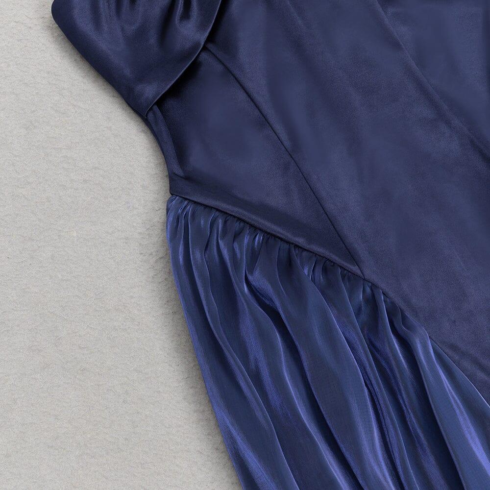 AIIZIE WAIST-TIGHTENING MESH MAXI DRESS IN ROYAL BLUE - product image
