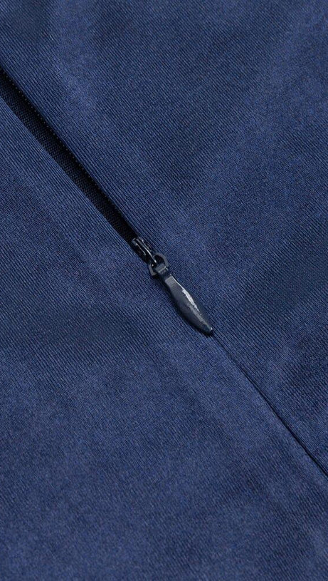 WAIST-TIGHTENING MESH MAXI DRESS IN ROYAL BLUE