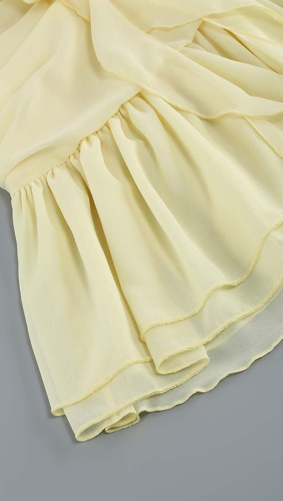 3D FLOWER MESH IRREGULAR MINI DRESS