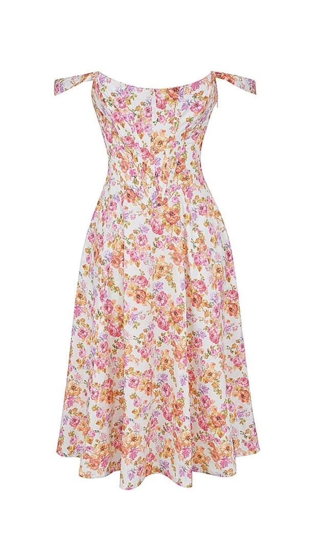 AIIZIE IVORY FLORAL MIDI SUNDRESS - product image