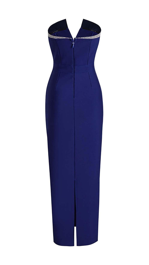 AIIZIE BANDEAU OFF SHOULDER MAXI DRESS IN ROYAL BLUE - product image