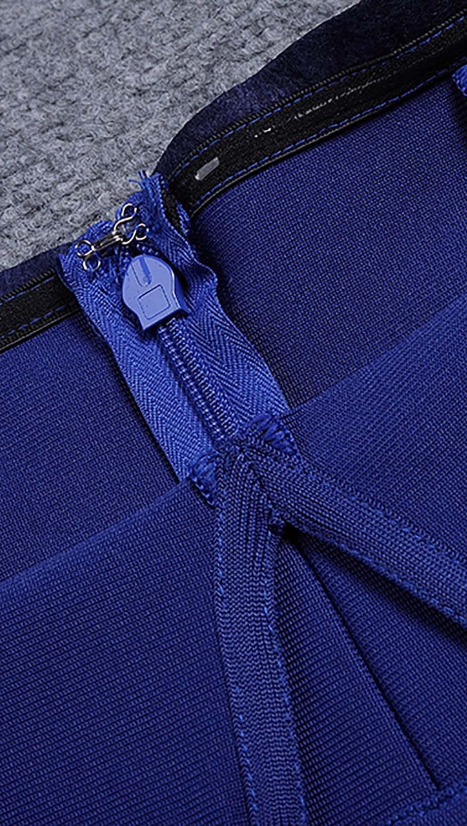 BANDEAU OFF SHOULDER MAXI DRESS IN ROYAL BLUE