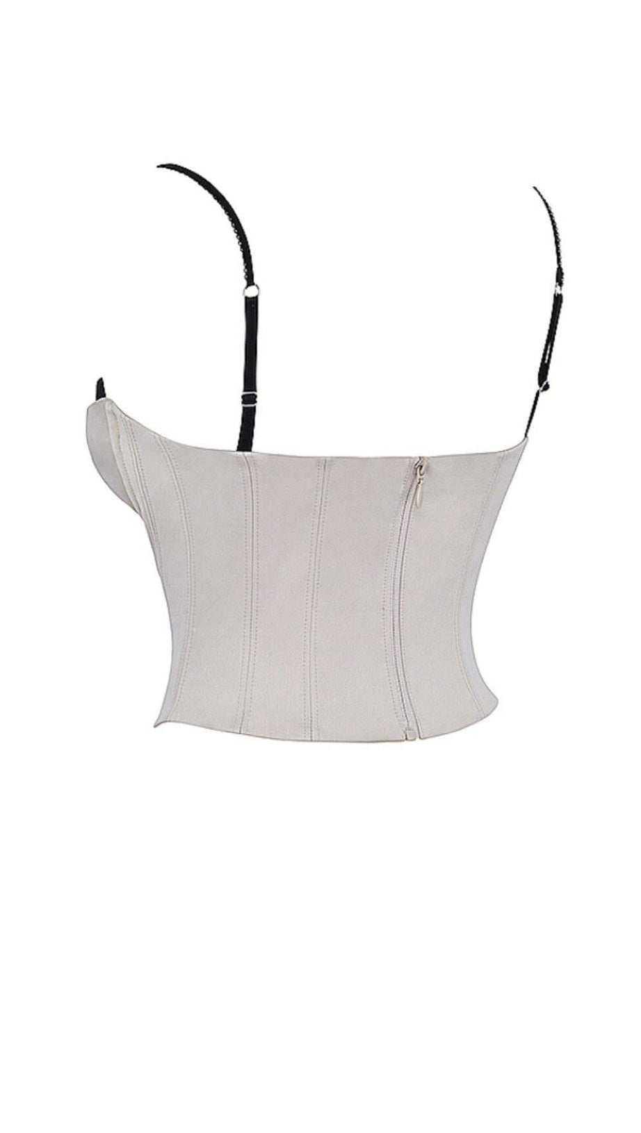 BEIGE SATIN BÜGELKORSETT