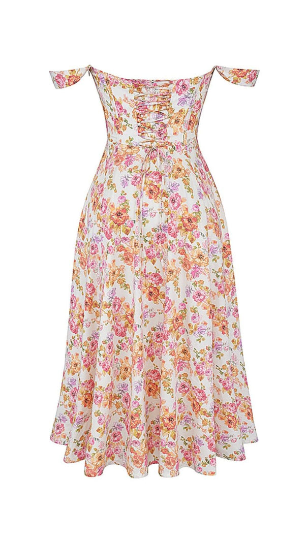 AIIZIE IVORY FLORAL MIDI SUNDRESS - product image