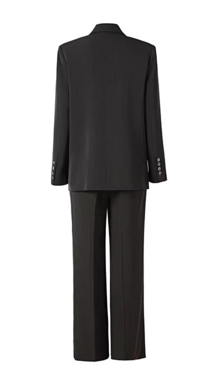 Completo in crepe con cristalli, nero