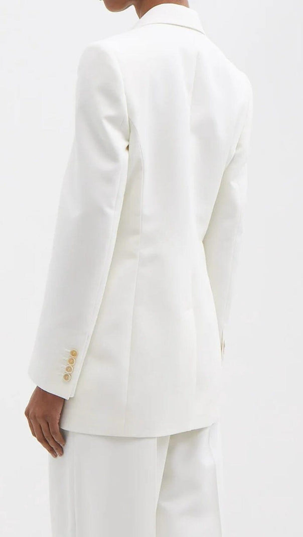 AIIZIE CRYSTAL EMBELLISHED CREPE SUIT SET IN WHITE - product image