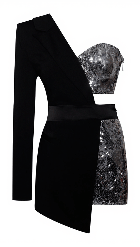 River – Blazer-Strampler mit Pailletten und einem Ärmel