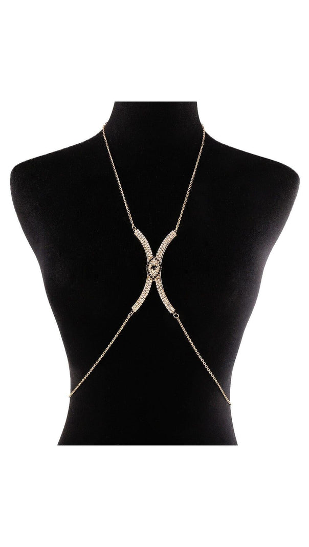AIIZIE DIAMOND CHEST CHAIN IN GOLD - product image