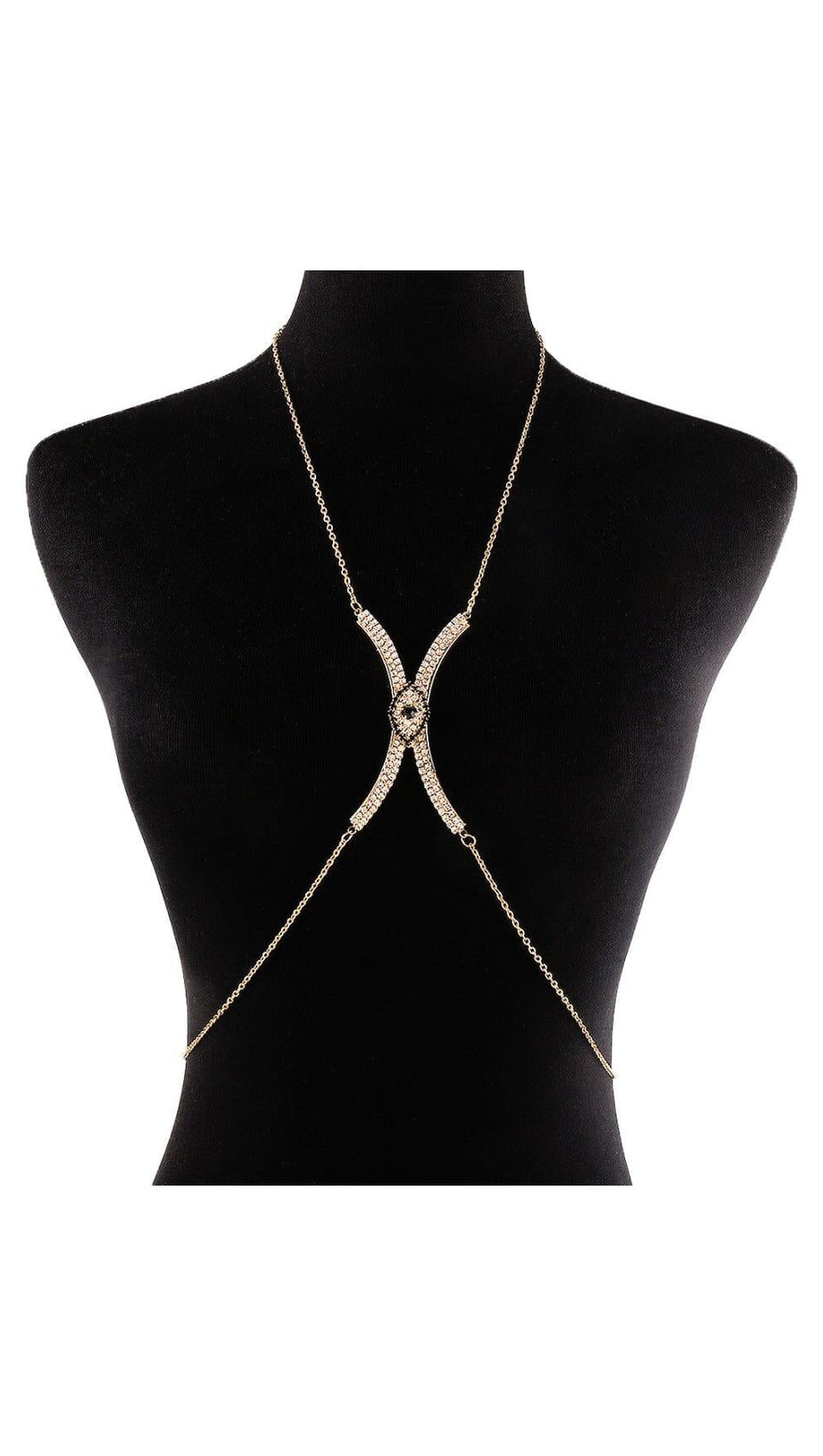 DIAMOND CHEST CHAIN IN GOLD
