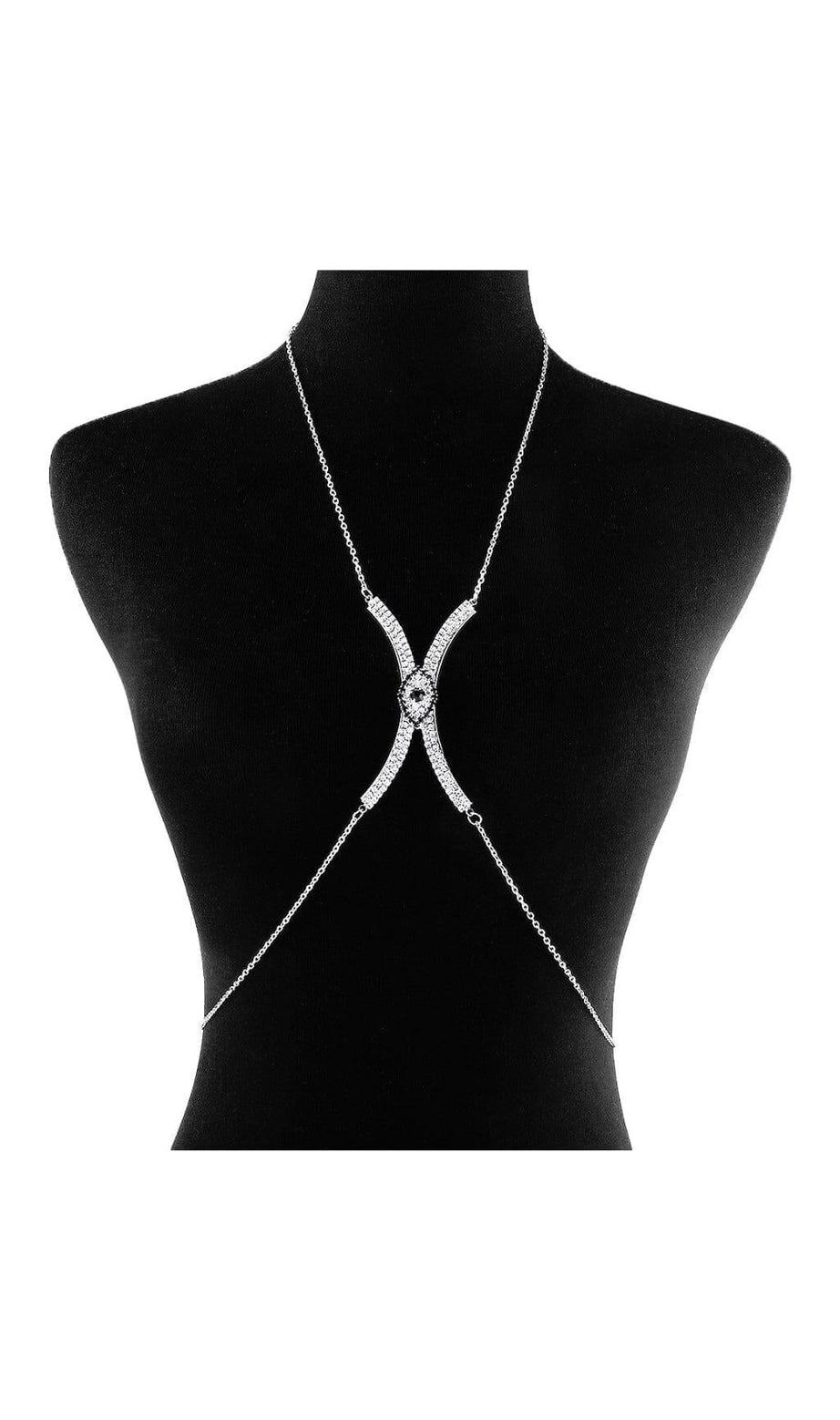 DIAMANT-BRUSTKETTE IN SILBER