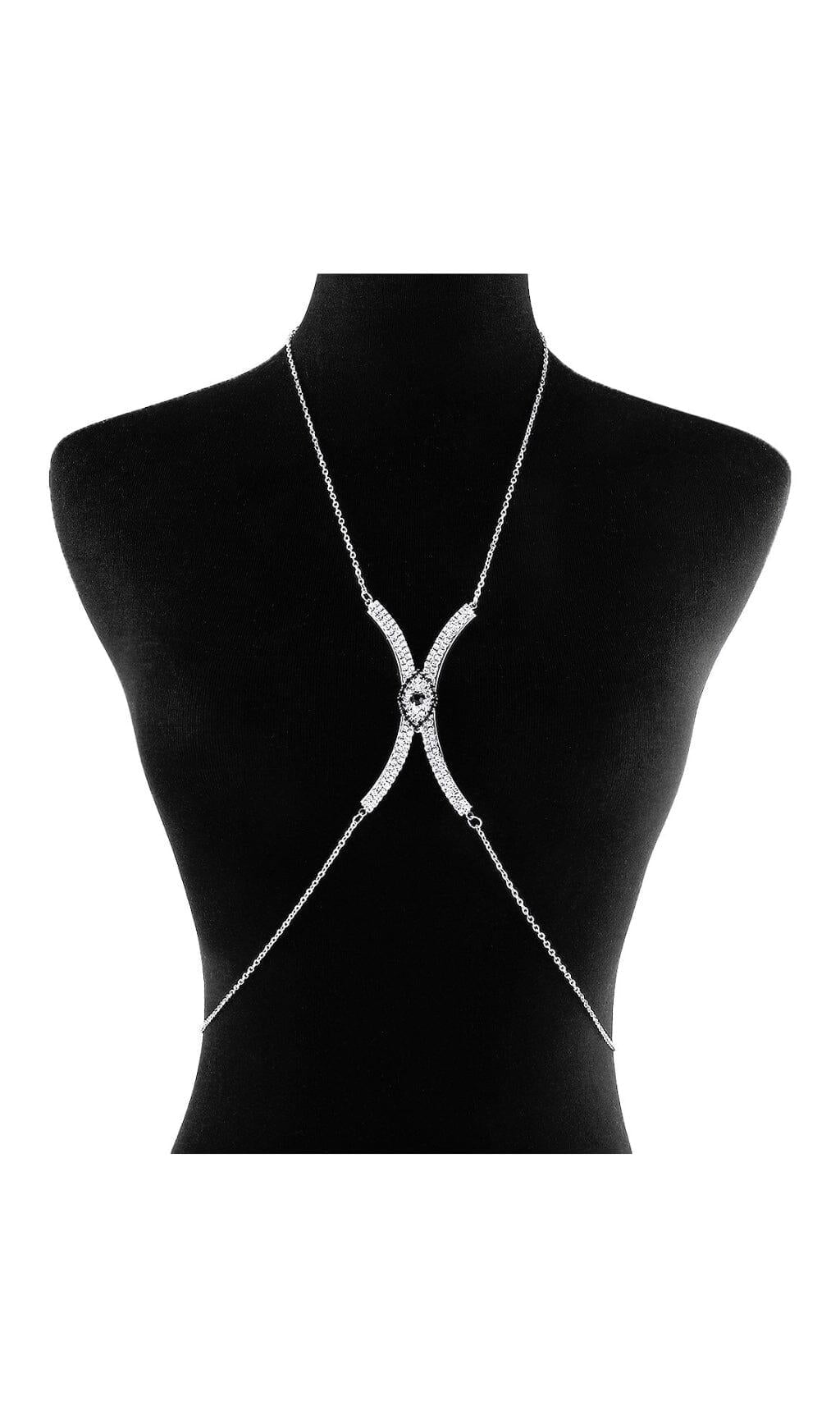 DIAMANT-BRUSTKETTE IN SILBER