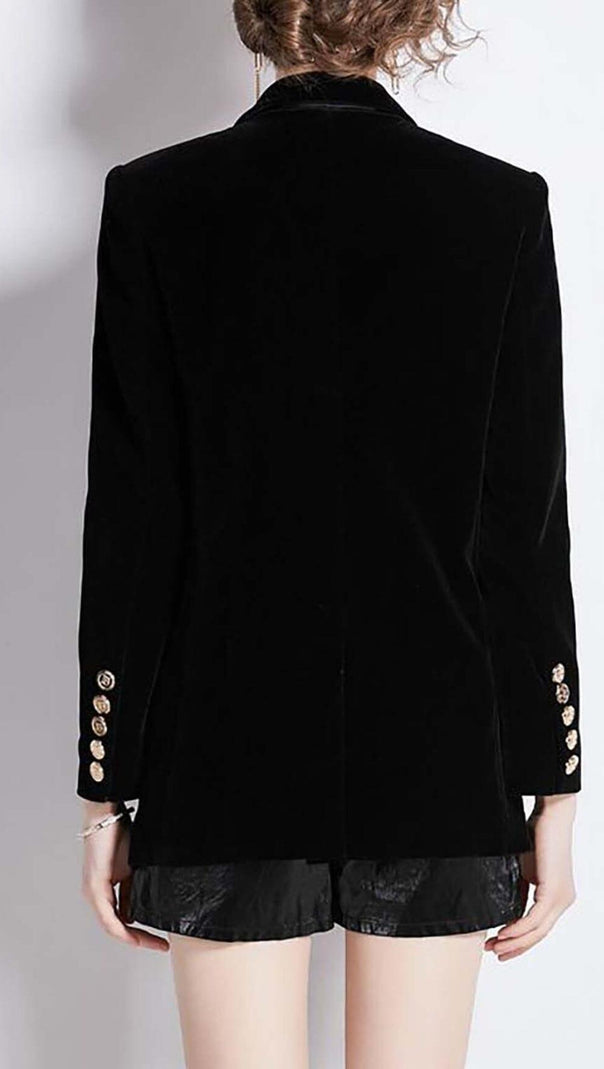 AIIZIE DOUBLE BREASTED BLAZER IN BLACK - product image