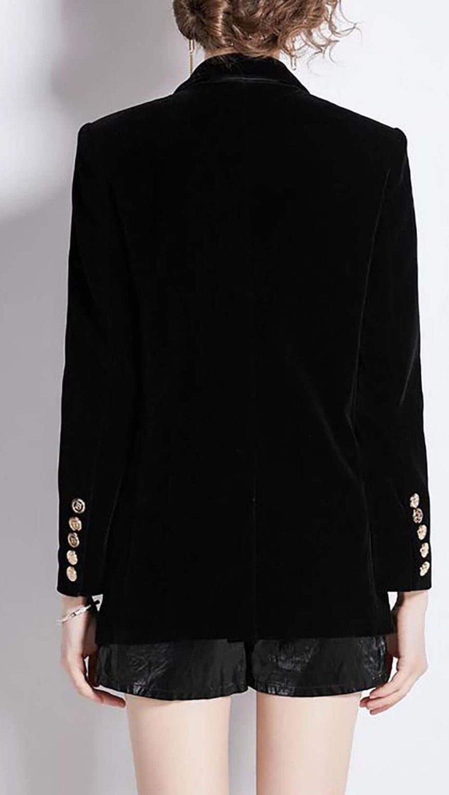 DOUBLE BREASTED BLAZER IN BLACK